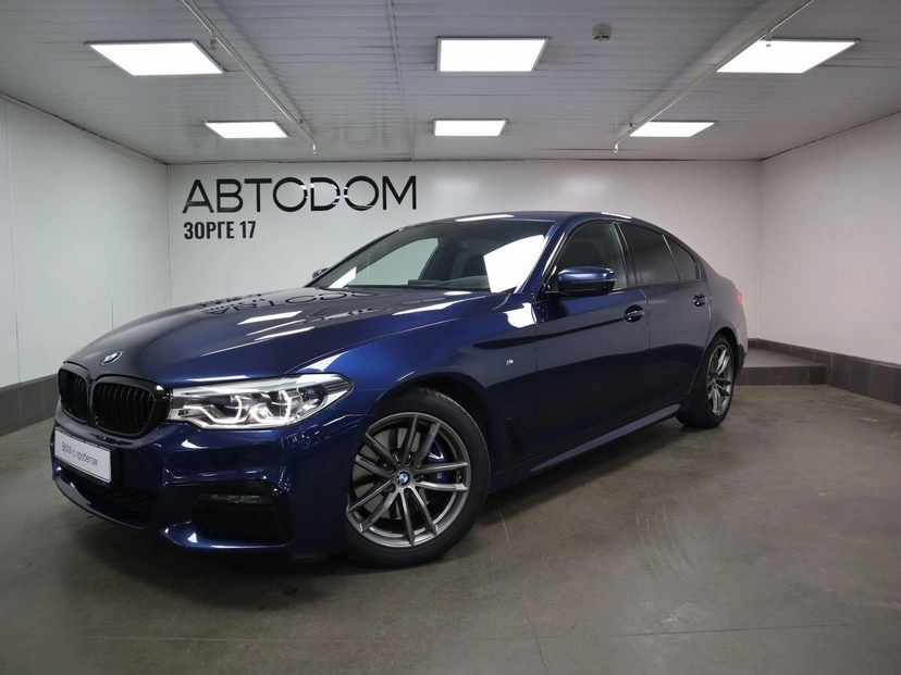Автомобиль BMW 5 серии VII поколение (G30/G31) 530 2.0 AT 4WD (249 л.с.) M Sport Синий 2019 с пробегом 81 400 км