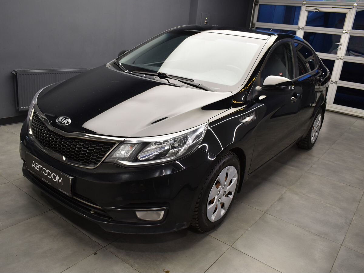 Kia Rio III [рестайлинг] 1.6 AT (123 л.с.) Luxe Чёрный 2016 с пробегом 174 240 км