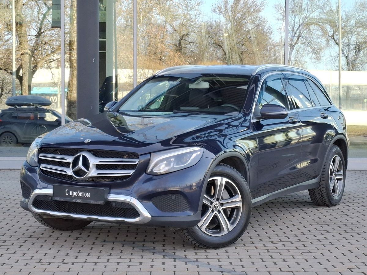 Автомобиль Mercedes-Benz GLC I поколение (X253) 220 2.1d AT 4Matic (170 л.с.) Особая серия Синий 2018 с пробегом 143 181 км