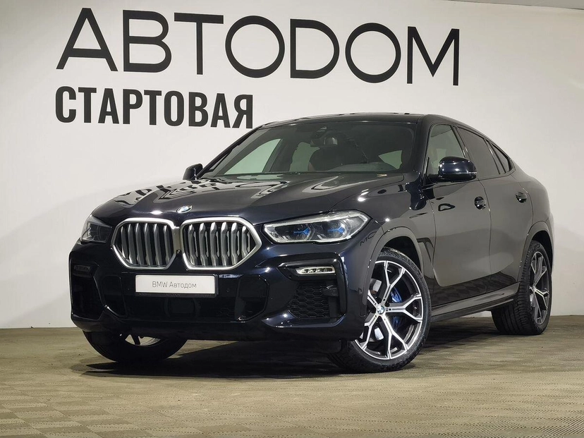 Автомобиль BMW X6 III поколение (G06) 3.0d AT 4WD (249 л.с.) Base Чёрный 2020 с пробегом 57 298 км