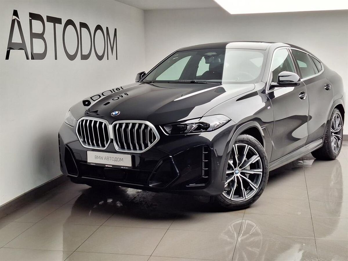 Автомобиль BMW X6 III (G06) [рестайлинг] 2.0 AT 4WD (258 л.с.) Base Чёрный 2025 