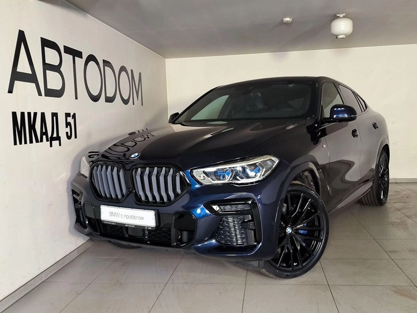 Автомобиль BMW X6 III поколение (G06) 3.0d AT 4WD (286 л.с.) Base Синий 2022 с пробегом 14 058 км