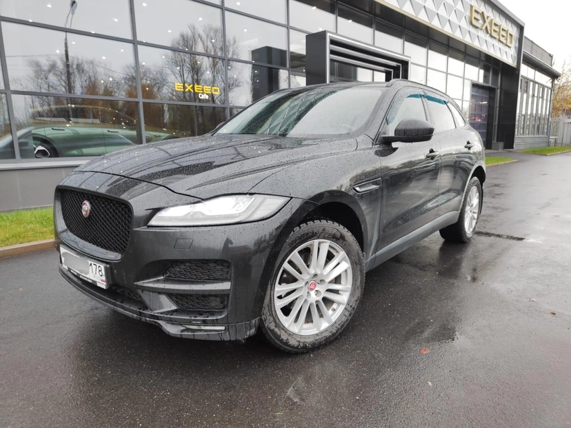 Автомобиль Jaguar F-Pace I поколение 2.0d AT 4WD (180 л.с.) Prestige Чёрный 2017 с пробегом 158 500 км