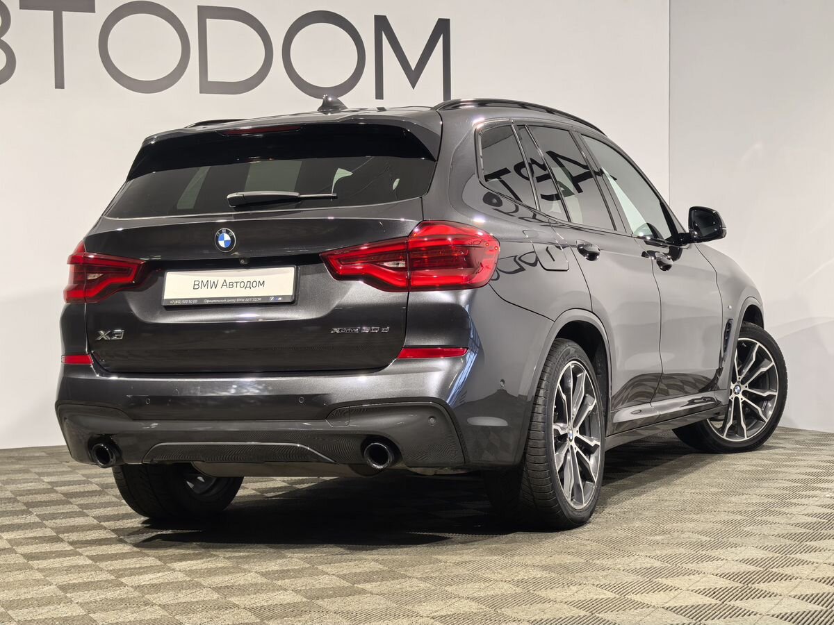 Автомобиль BMW X3 III поколение (G01) 3.0d AT 4WD (265 л.с.) Base Чёрный 2019 с пробегом 129 000 км