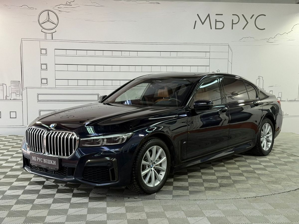 BMW 7 серии VI (G11/G12) [рестайлинг] 740L 3.0d AT 4WD (320 л.с.) M Sport Edition 21 Синий 2021 с пробегом 110 000 км