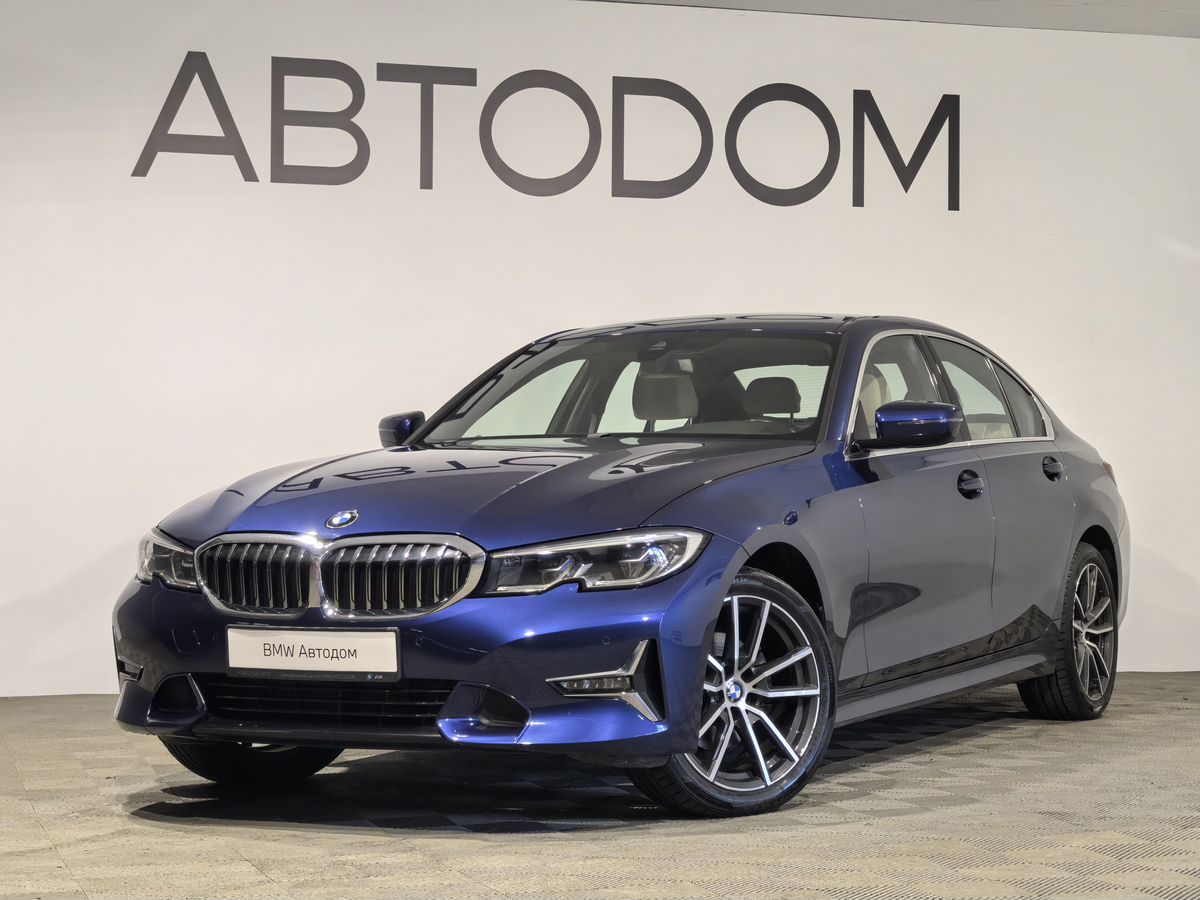 BMW 3 серии VII поколение (G20/G21/G28) 320 2.0 AT 4WD (184 л.с.) Luxury Line Синий 2019 с пробегом 71 021 км