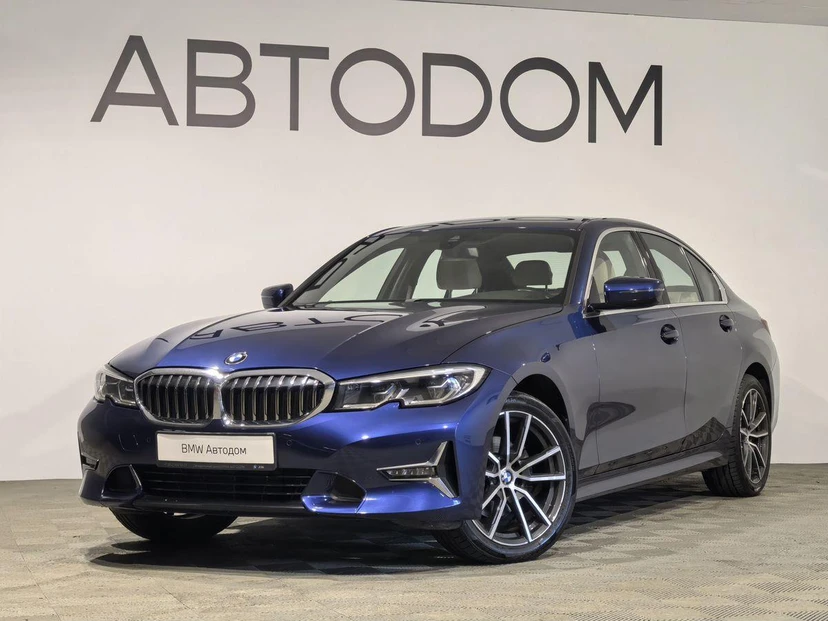 BMW 3 серии VII поколение (G20/G21/G28) 320 2.0 AT 4WD (184 л.с.) Luxury Line Синий 2019 с пробегом 71 021 км