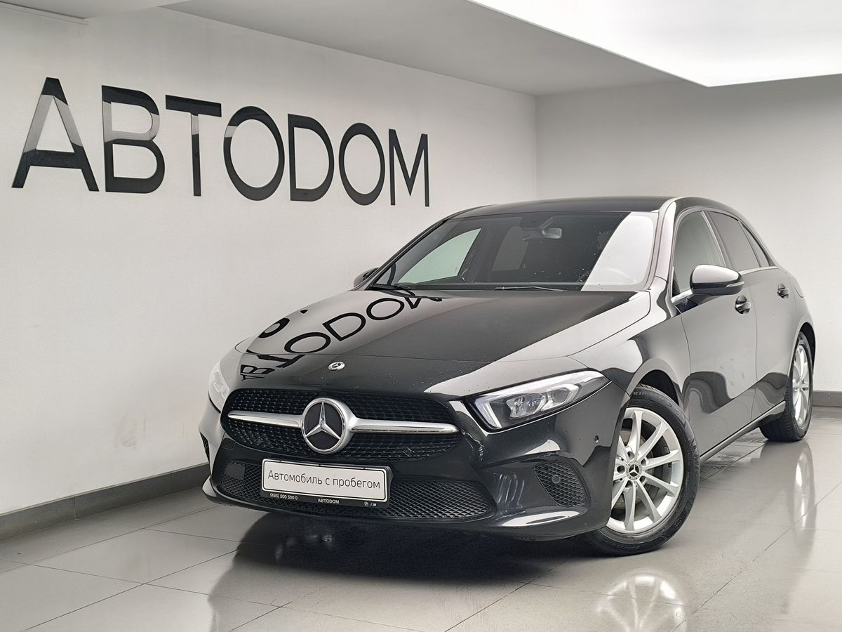 Mercedes-Benz A-Класс IV поколение (W177) 180 1.3 AMT (136 л.с.) Base Чёрный 2018 с пробегом 70 750 км