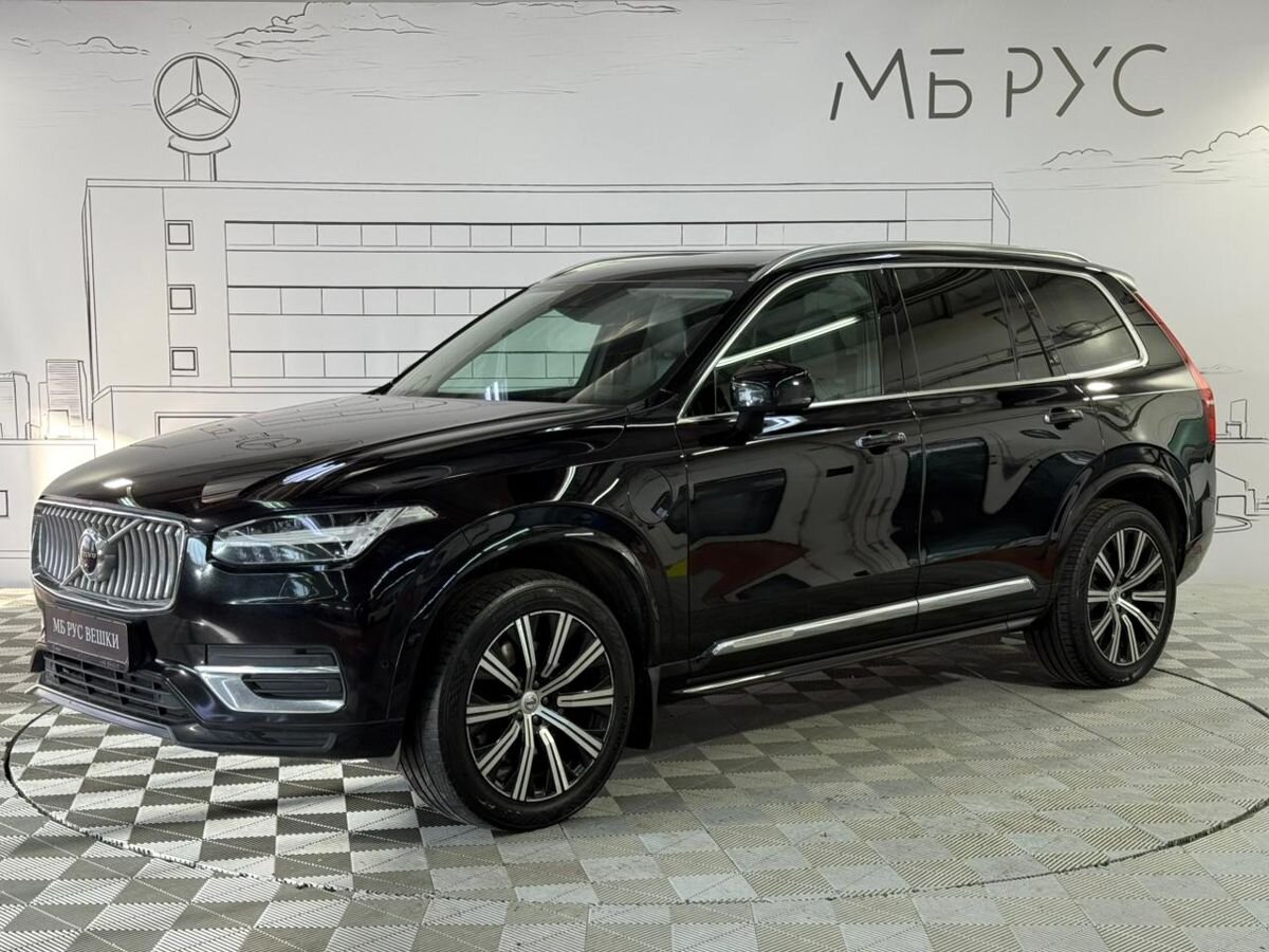 Автомобиль Volvo XC90 II [рестайлинг] 2.0hyb AT 4WD (320 л.с.) Inscription 7 мест Чёрный 2021 с пробегом 87 753 км
