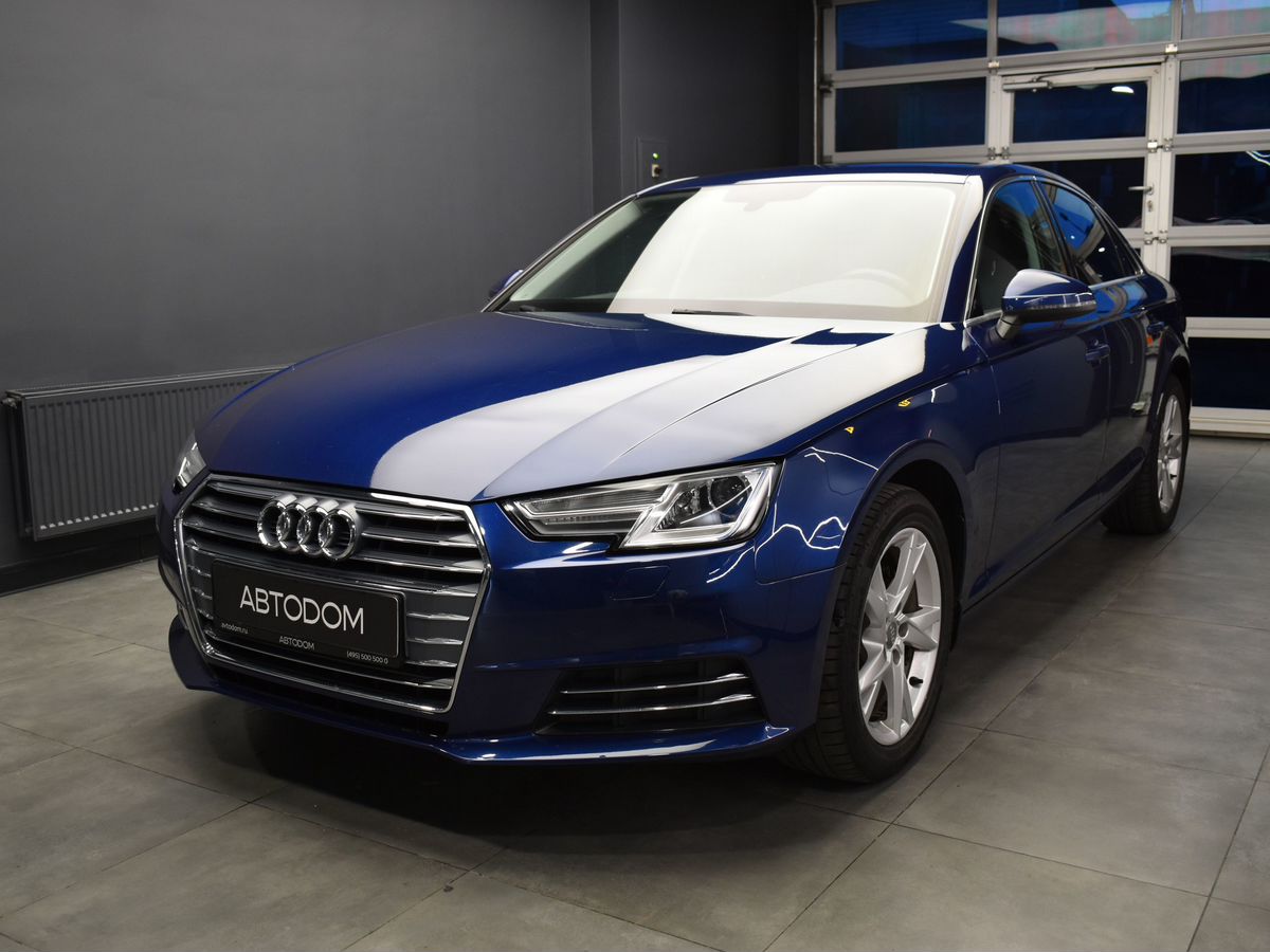 Audi A4 V поколение (B9) 1.4 AMT (150 л.с.) Design Синий 2016 с пробегом 74 330 км