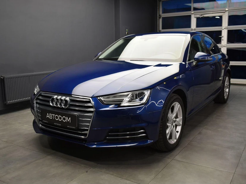 Audi A4 V поколение (B9) 1.4 AMT (150 л.с.) Design Синий 2016 с пробегом 74 330 км