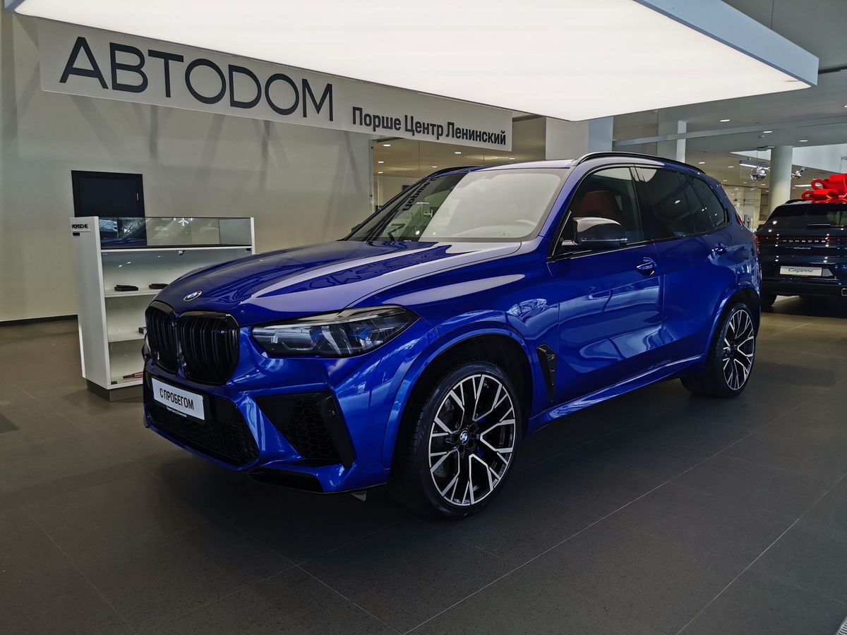 Автомобиль BMW X5 M III поколение (F95) 4.4 AT 4WD (625 л.с.) Competition Синий 2021 с пробегом 68 767 км