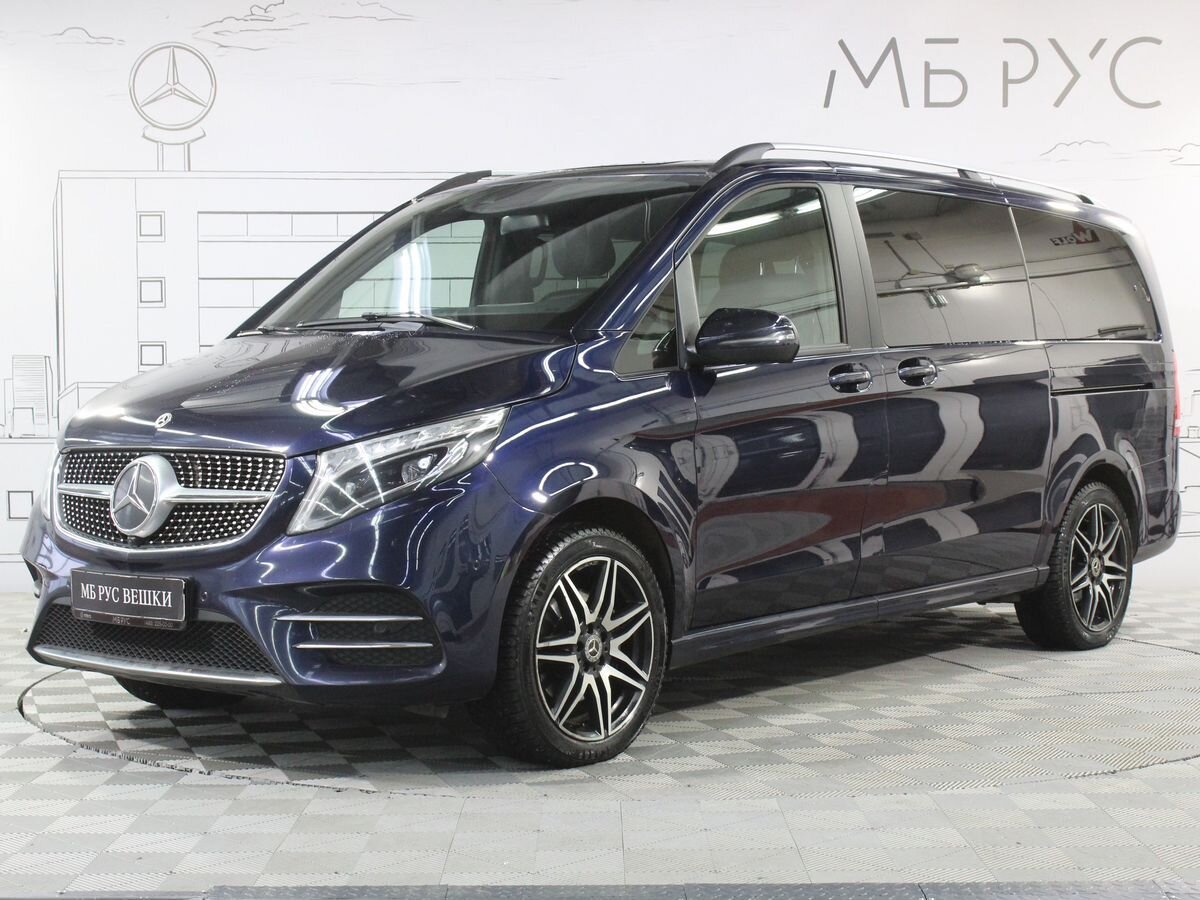 Автомобиль Mercedes-Benz V-Класс II (W447) [рестайлинг] 2.1d AT 4Matic Long (163 л.с.) AMG Line+ Синий 2021 с пробегом 80 111 км