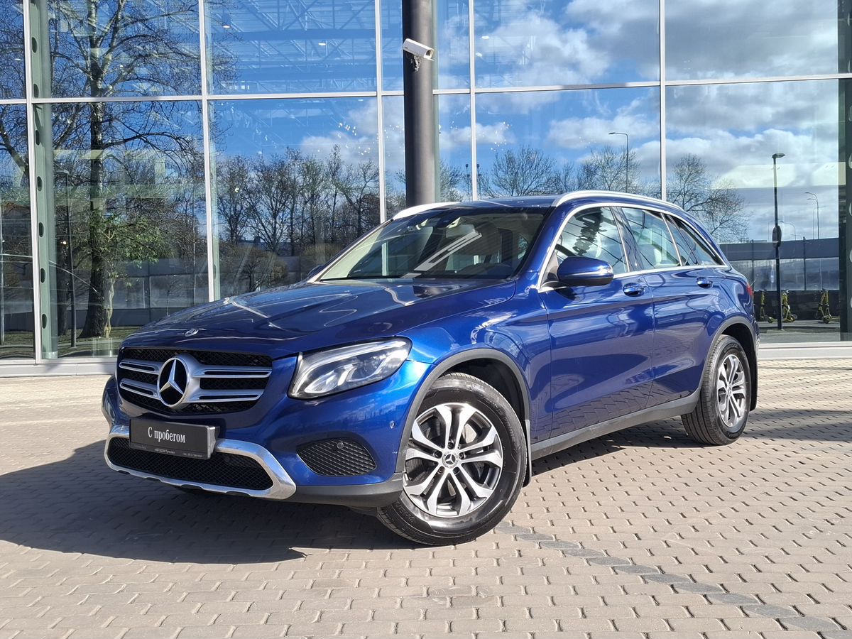 Автомобиль Mercedes-Benz GLC I поколение (X253) 220 2.1d AT 4Matic (170 л.с.) Особая серия Синий 2019 с пробегом 125 000 км