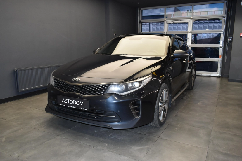 Автомобиль Kia Optima IV поколение 2.4 AT (188 л.с.) GT-line Синий 2018 с пробегом 160 806 км