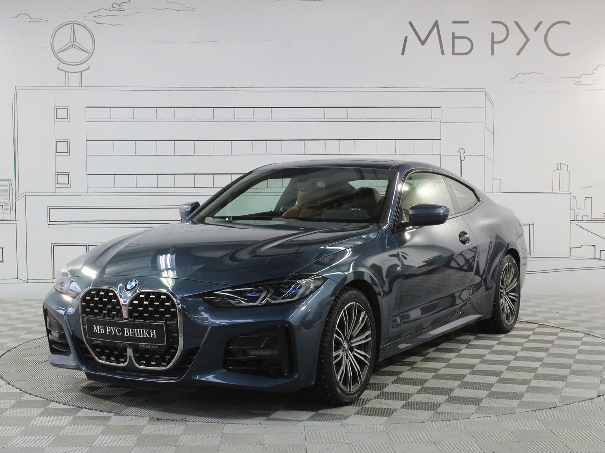 Автомобиль BMW 4 серии II поколение (G22/G23/G26) 420 2.0d AT 4WD (190 л.с.) M Sport Pro Синий 2021 с пробегом 69 300 км