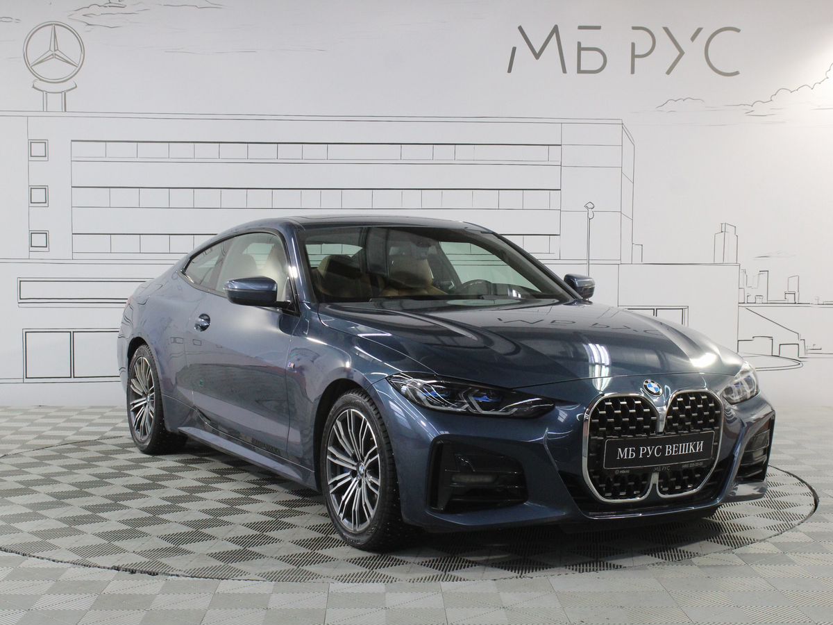 Автомобиль BMW 4 серии II поколение (G22/G23/G26) 420 2.0d AT 4WD (190 л.с.) M Sport Pro Синий 2021 с пробегом 69 300 км