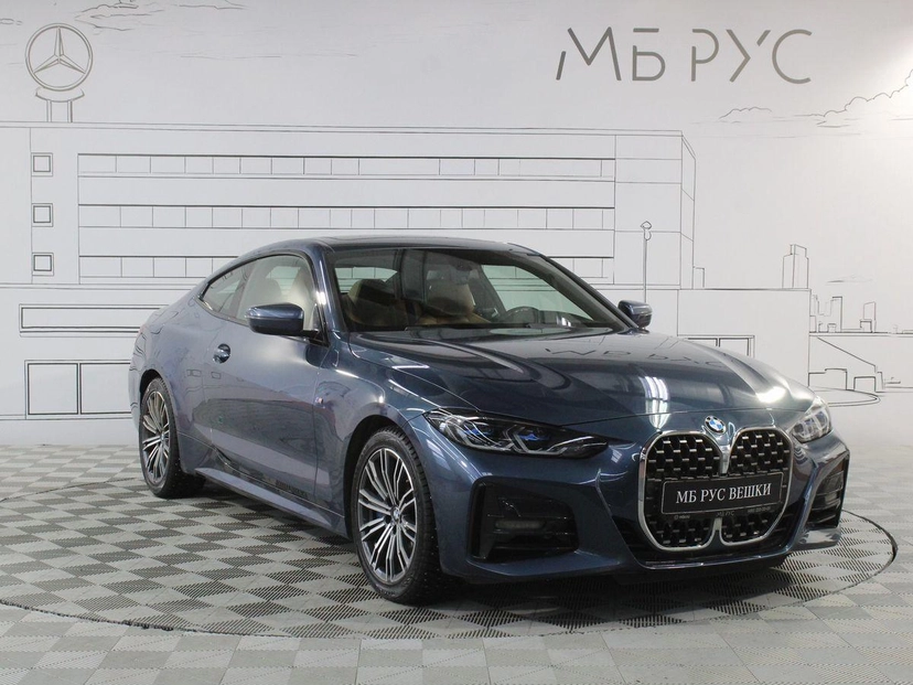 Автомобиль BMW 4 серии II поколение (G22/G23/G26) 420 2.0d AT 4WD (190 л.с.) M Sport Pro Синий 2021 с пробегом 69 300 км