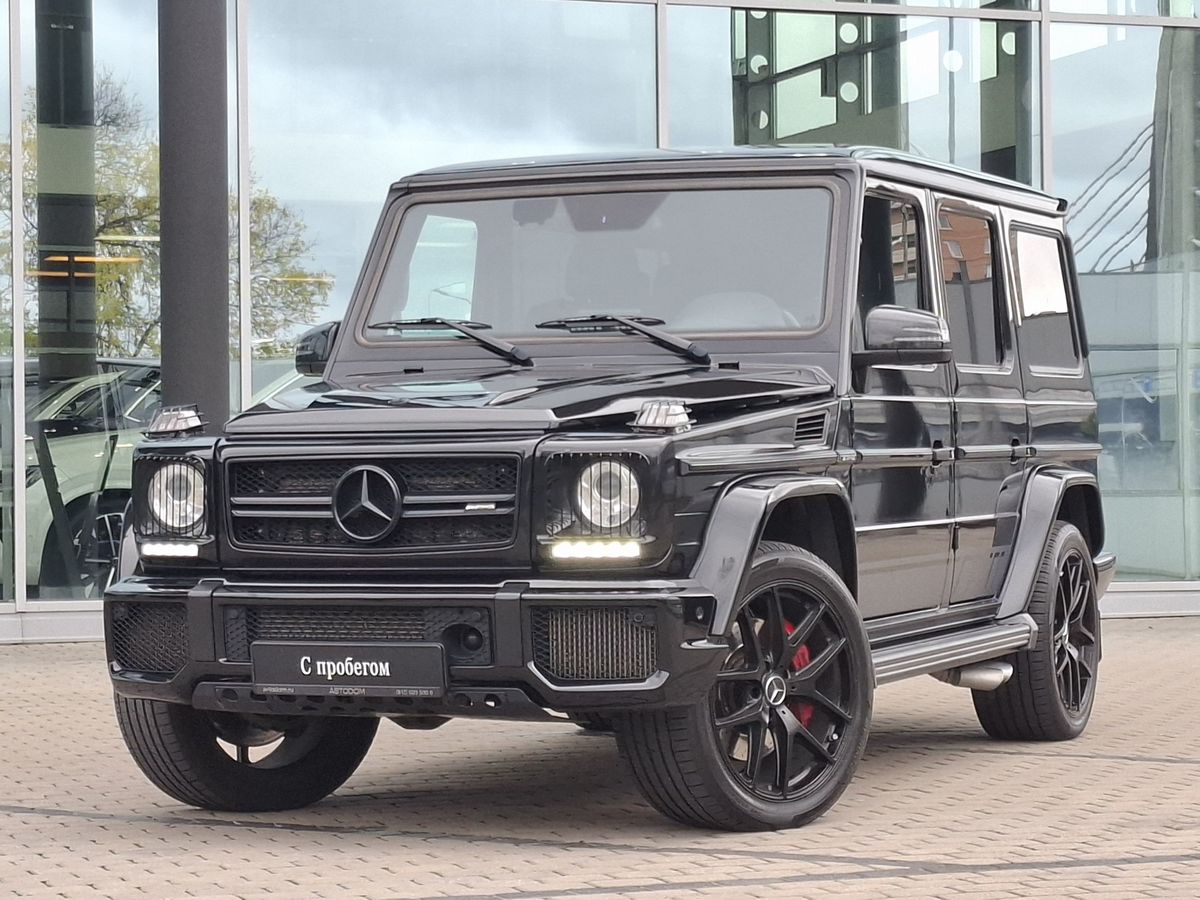 Mercedes-Benz G-Класс AMG I (W463) [3-й рестайлинг] 63 AMG 5.5 AT 4Matic (571 л.с.) AMG Чёрный 2017 с пробегом 135 810 км
