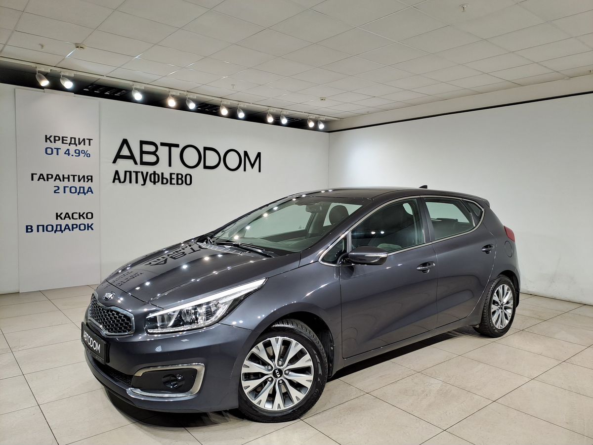 Автомобиль Kia Ceed II [рестайлинг] 1.6 AMT (135 л.с.) Prestige 2016 Серый 2017 с пробегом 109 551 км