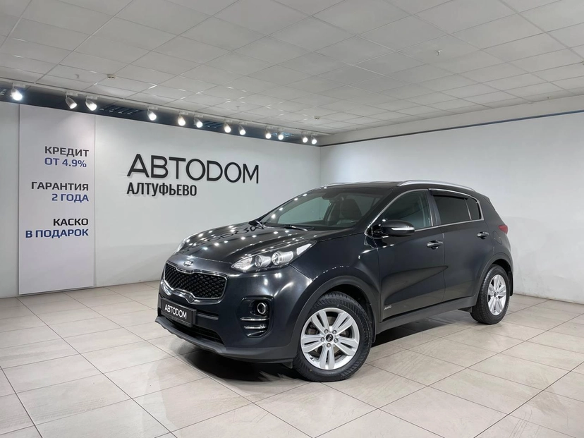 Автомобиль Kia Sportage IV поколение 2.0 AT 4WD (150 л.с.) Prestige Чёрный 2018 с пробегом 155 500 км
