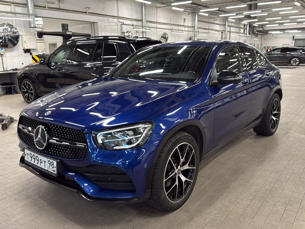 Mercedes-Benz GLC coupe I (C253) [рестайлинг] 300 2.0 AT 4Matic (249 л.с.) Sport Синий 2021 с пробегом 81 782 км