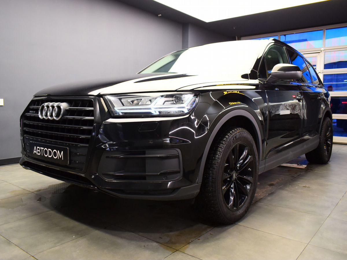 Автомобиль Audi Q7 II поколение (4M) 2.0 AT 4WD (252 л.с.) Business Чёрный 2016 с пробегом 329 934 км