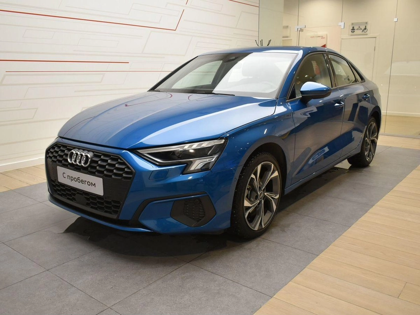 Автомобиль Audi A3 IV поколение (8Y) 1.4 AT (150 л.с.) Advance Синий 2021 с пробегом 4 744 км