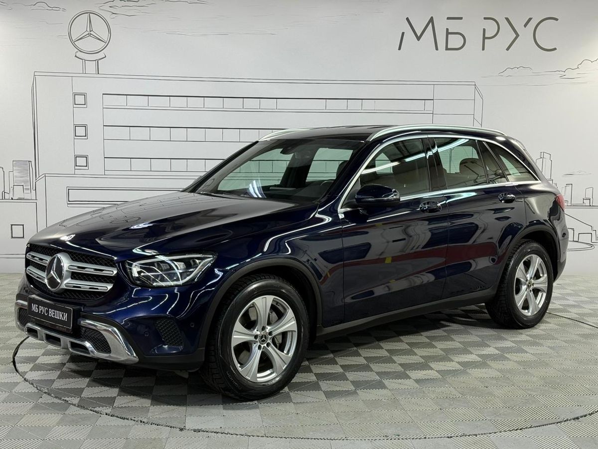 Автомобиль Mercedes-Benz GLC I (X253) [рестайлинг] 200 2.0 AT 4Matic (197 л.с.) Premium Синий 2020 с пробегом 72 811 км