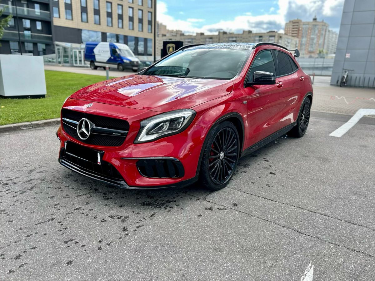 Mercedes-Benz GLA AMG I (X156) [рестайлинг] 45 AMG 2.0 AMT 4Matic (381 л.с.) Особая серия Красный 2018 с пробегом 113 353 км