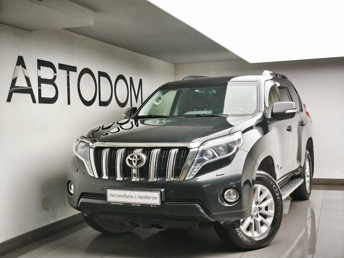 Автомобиль Toyota Land Cruiser Prado IV (J150) [1-й рестайлинг] 2.8d AT 4WD (5 мест) (177 л.с.) Base Чёрный 2016 с пробегом 238 335 км