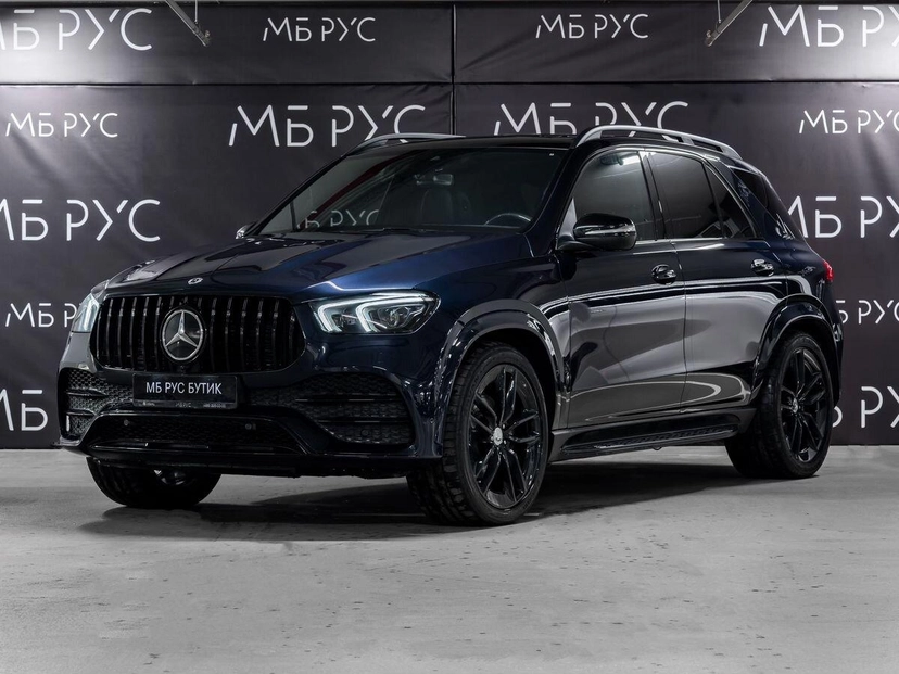 Автомобиль Mercedes-Benz GLE II поколение (V167) 400 2.9d AT 4Matic (330 л.с.) Luxury Синий 2020 с пробегом 69 000 км