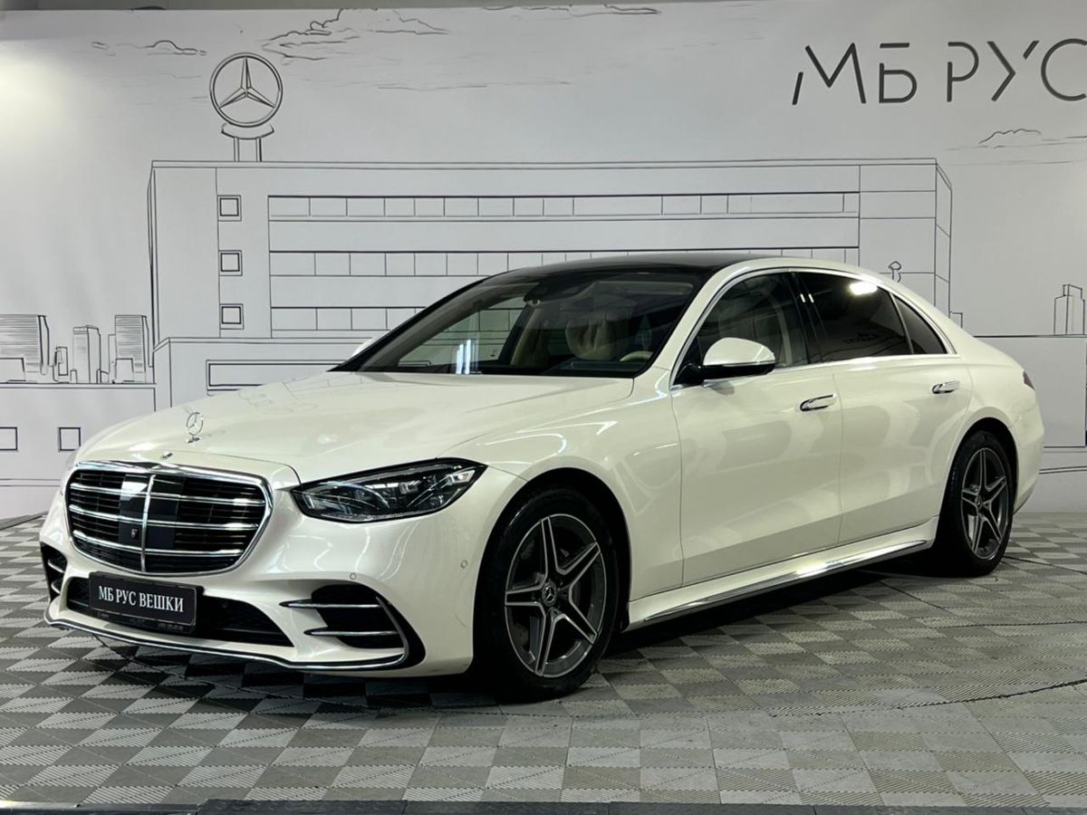 Автомобиль Mercedes-Benz S-Класс VII поколение (W223) 450 3.0 AT 4Matic (367 л.с.) Premium Белый 2020 с пробегом 75 297 км