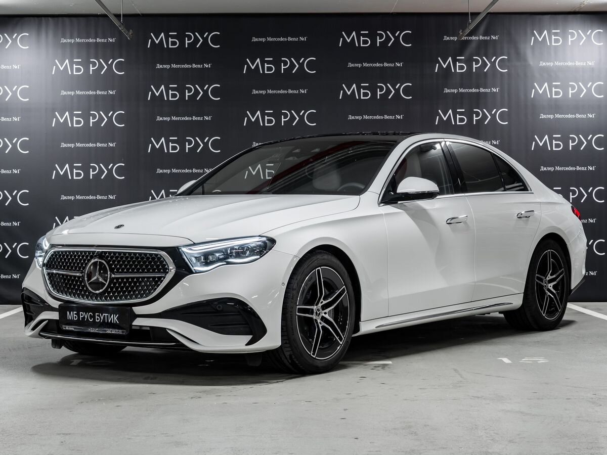 Автомобиль Mercedes-Benz E-Класс VI поколение (W214/S214) 2.0 AT 4Matic (258 л.с.) AMG Line Белый 2025 с пробегом 623 км