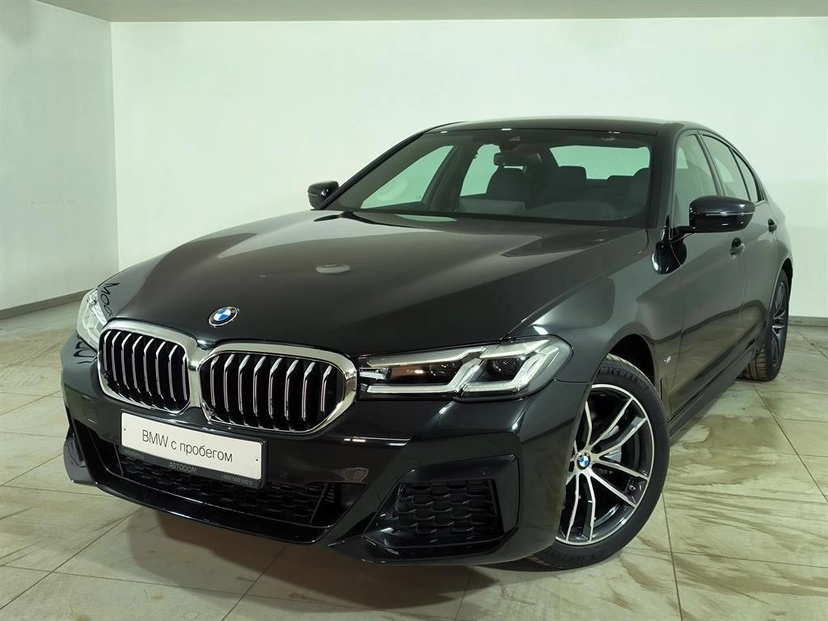 Автомобиль BMW 5 серии VII (G30/G31) [рестайлинг] 520 2.0d AT 4WD (190 л.с.) M Sport Pure Чёрный 2021 с пробегом 11 987 км