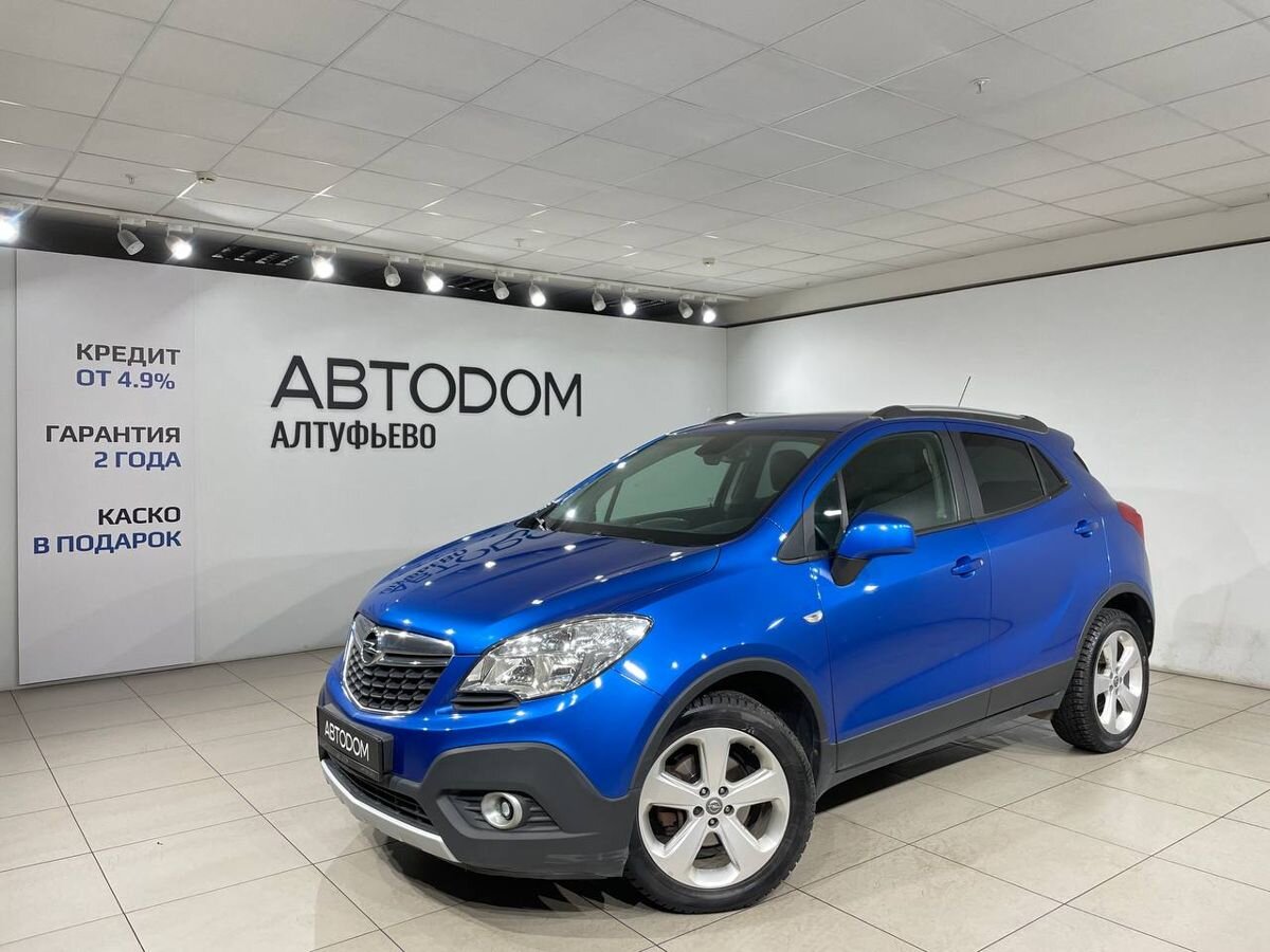 Автомобиль Opel Mokka I поколение 1.8 AT 4WD (140 л.с.) Enjoy Синий 2013 с пробегом 86 500 км