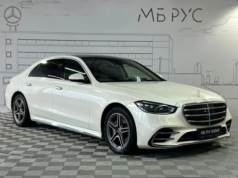 Автомобиль Mercedes-Benz S-Класс VII поколение (W223) 450 3.0 AT 4Matic (367 л.с.) Premium Белый 2020 с пробегом 75 297 км