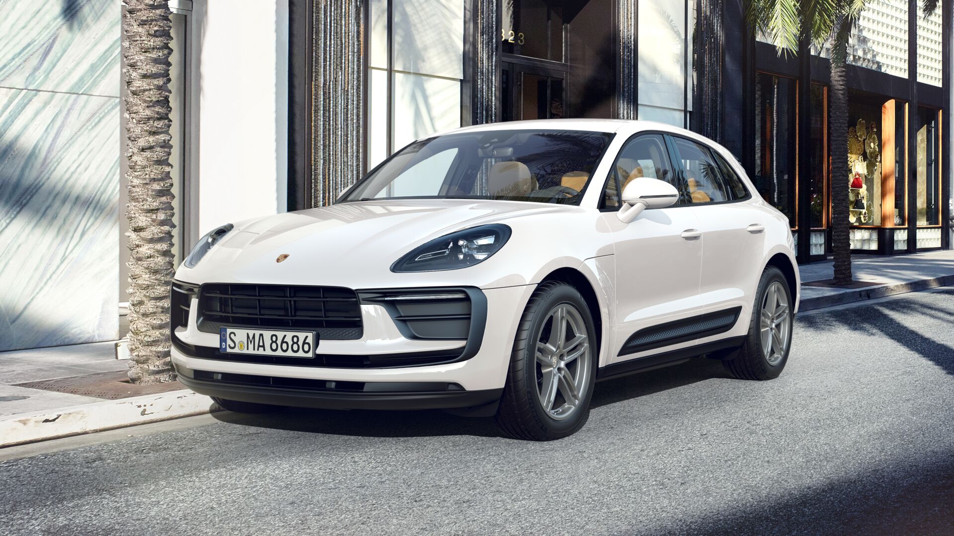 Автомобиль Porsche Macan I [2-й рестайлинг] 2.0 AMT 4WD (265 л.с.) T Белый 2025 