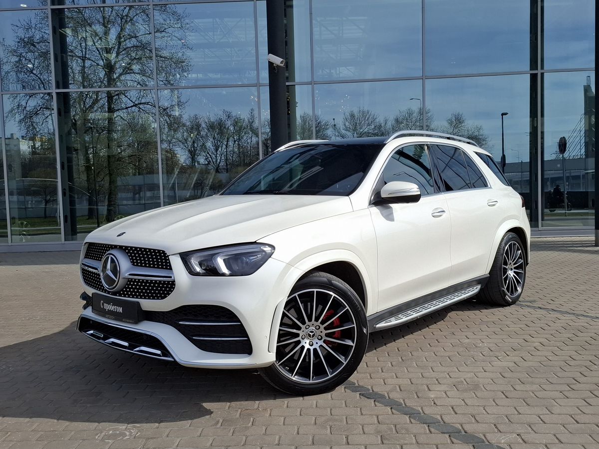 Автомобиль Mercedes-Benz GLE II поколение (V167) 450 3.0 AT 4Matic (367 л.с.) Sport Plus Белый 2022 с пробегом 44 141 км