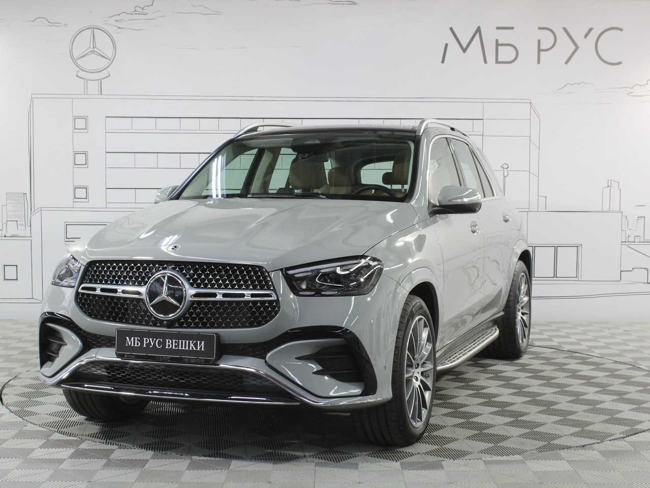 Автомобиль Mercedes-Benz GLE II (V167) [рестайлинг] 450 3.0 AT 4Matic (381 л.с.) Base Серый 2025 
