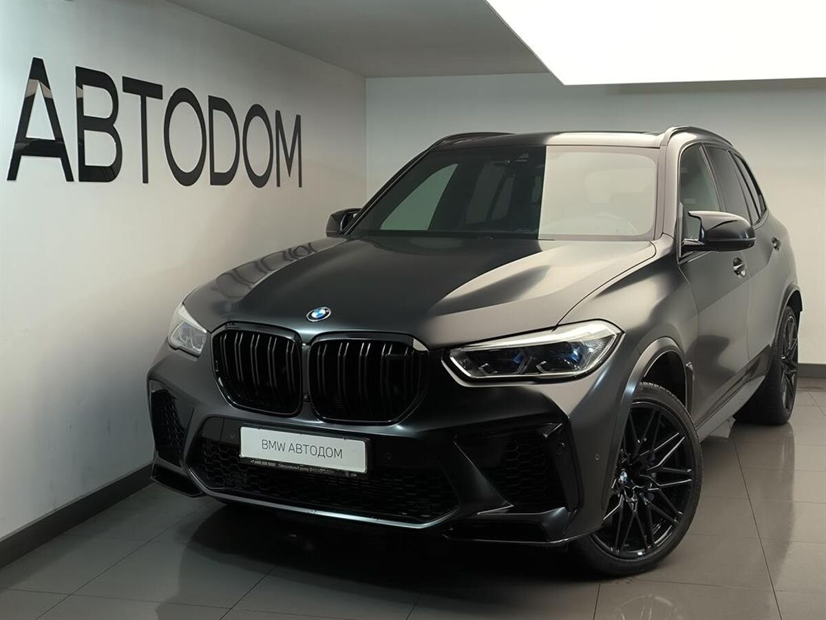 Автомобиль BMW X5 M III поколение (F95) 4.4 AT 4WD (600 л.с.) SE Чёрный 2021 с пробегом 49 050 км