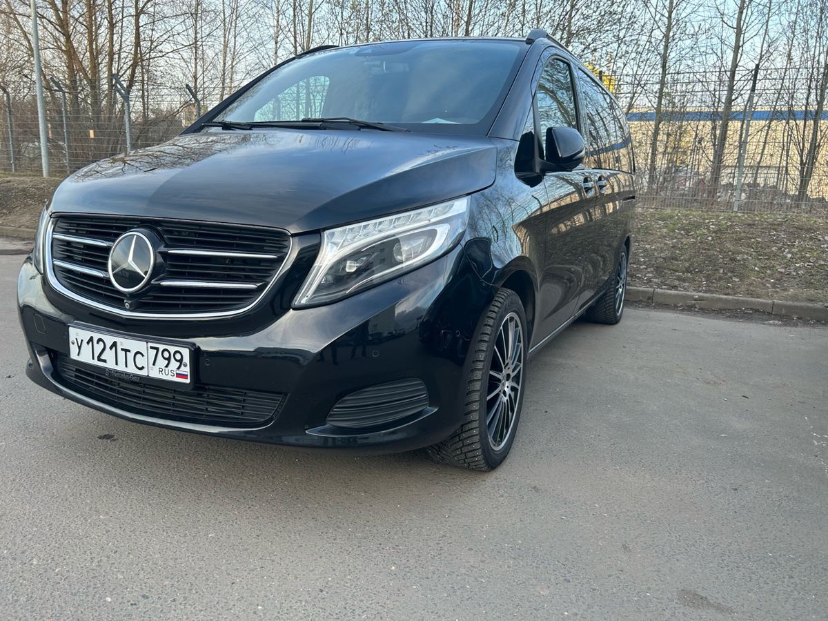 Автомобиль Mercedes-Benz V-Класс II поколение (W447) 250 2.1d AT 4Matic Long (190 л.с.) Base Чёрный 2018 с пробегом 150 000 км