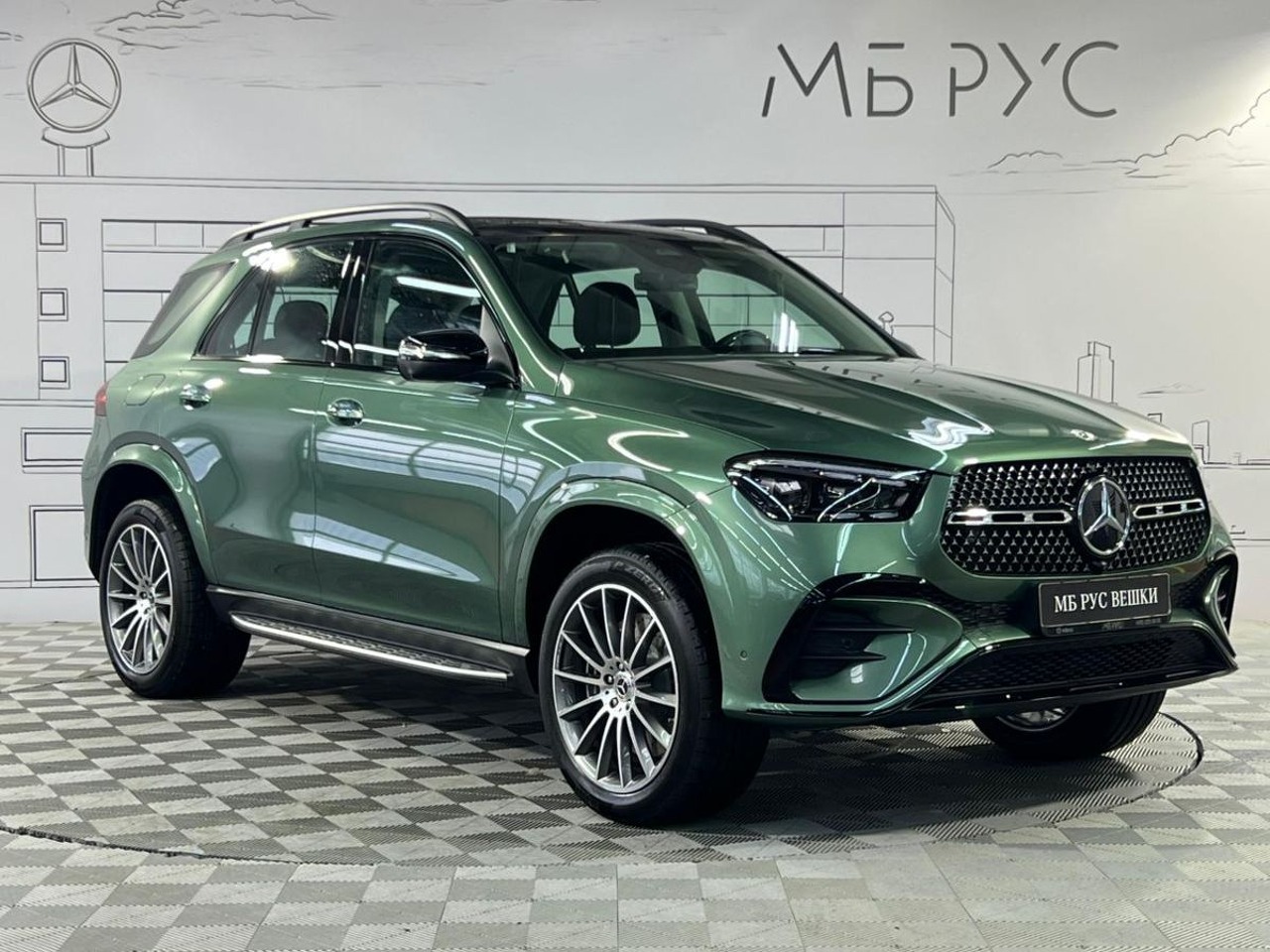 Автомобиль Mercedes-Benz GLE II (V167) [рестайлинг] 450 3.0 AT 4Matic (381 л.с.) Base Зелёный 2025 