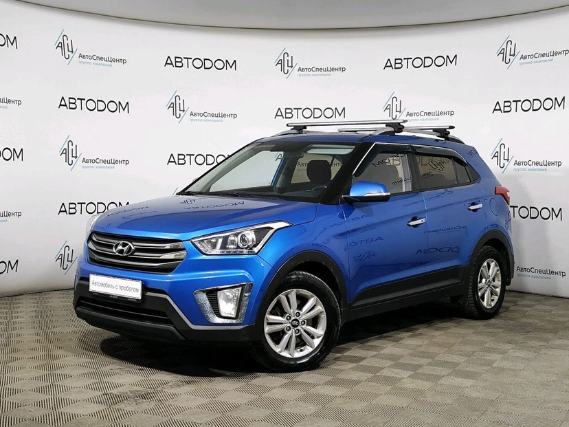 Автомобиль Hyundai Creta I поколение 2.0 AT 4WD (149 л.с.) Travel + Advanced Синий 2018 с пробегом 171 485 км