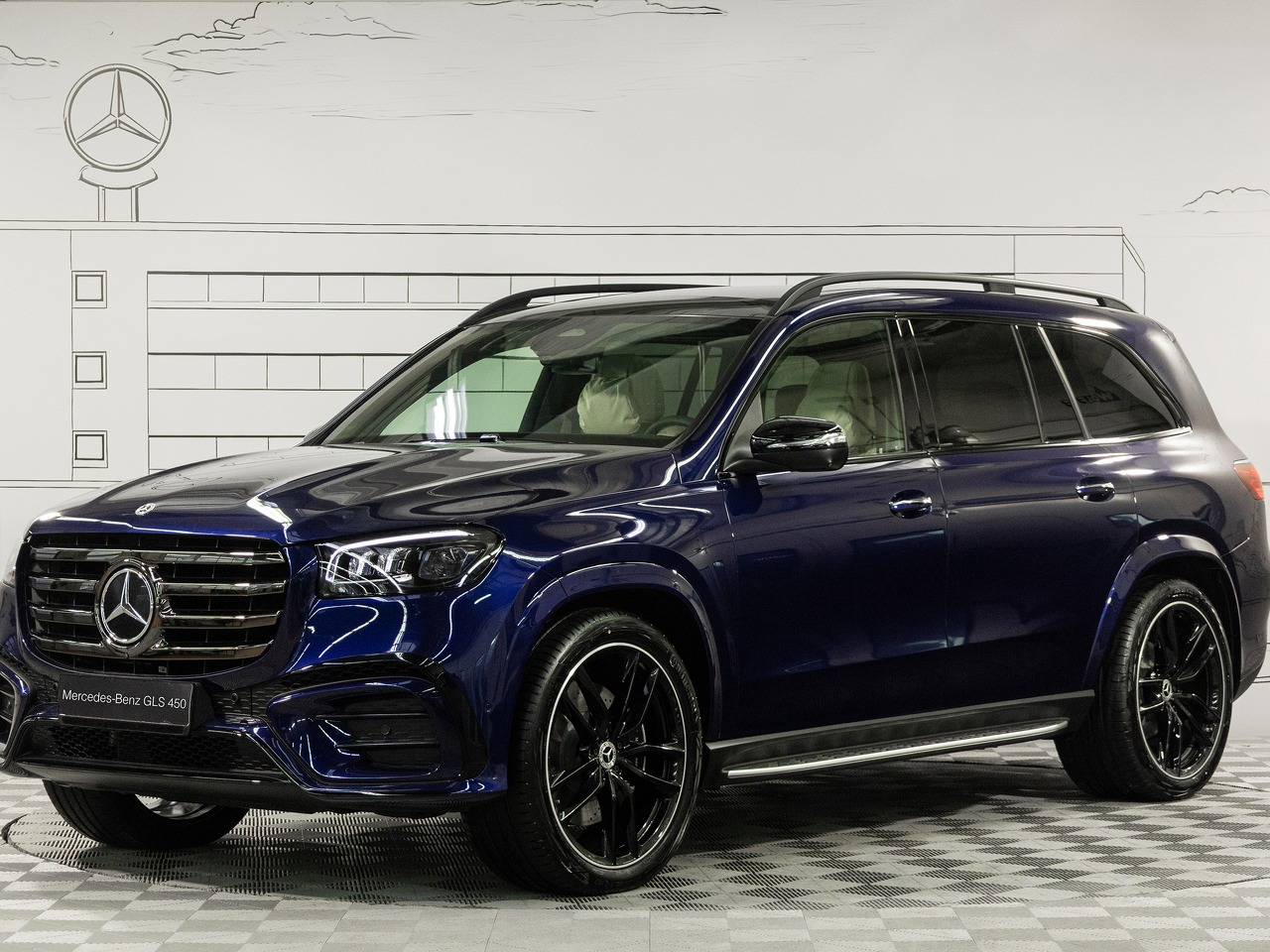 Mercedes-Benz GLS II (X167) [рестайлинг] 450 3.0 AT 4Matic (381 л.с.) Base Синий 2025 