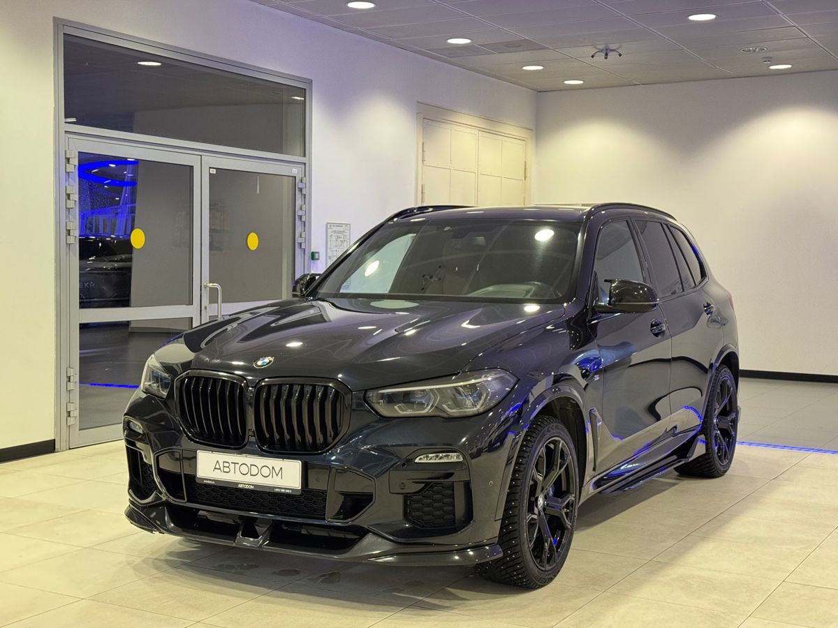 Автомобиль BMW X5 IV поколение (G05) 3.0 AT 4WD (340 л.с.) M Sport Чёрный 2021 с пробегом 98 574 км