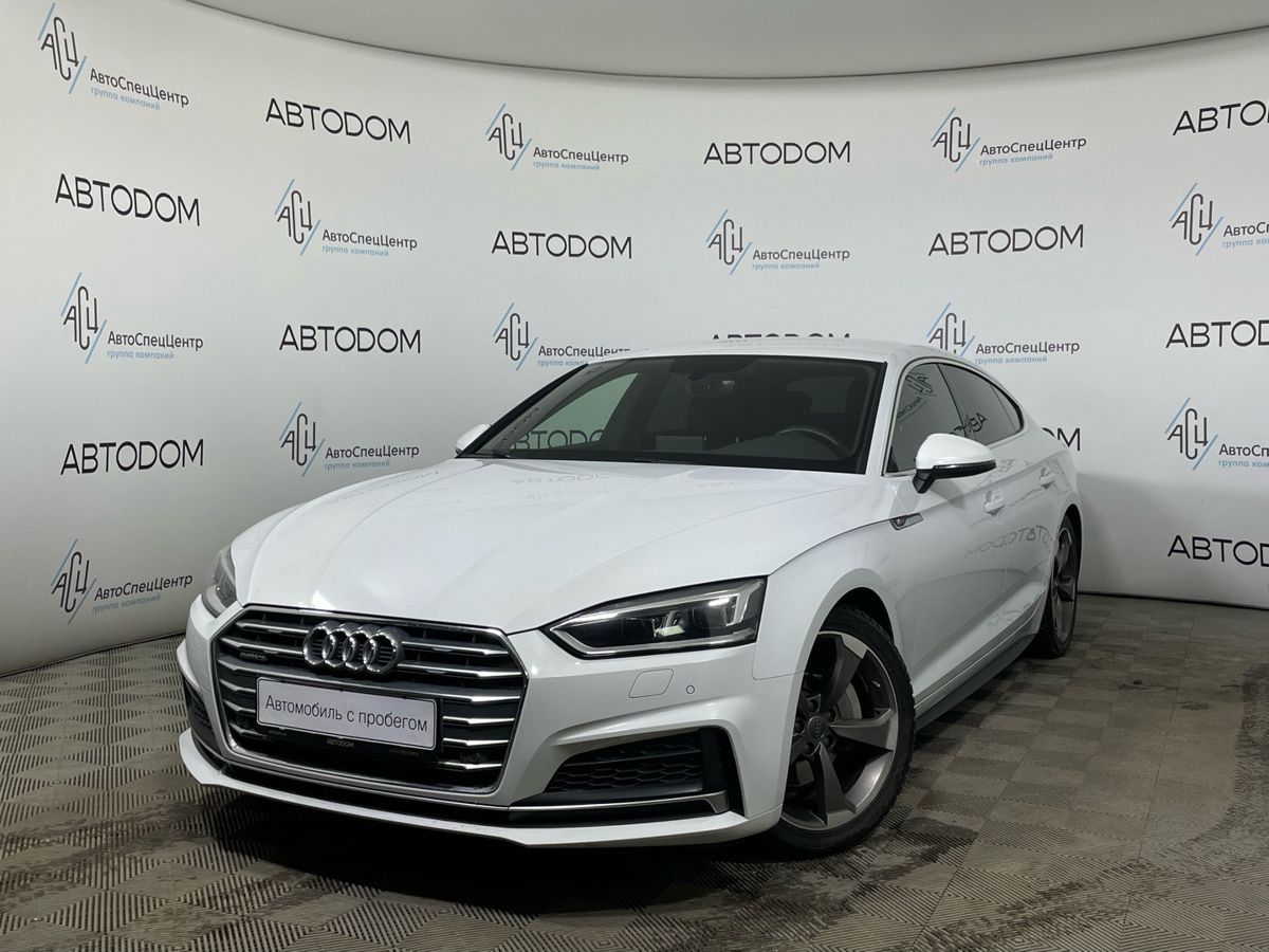 Автомобиль Audi A5 II поколение (F5) 2.0d AMT 4WD (190 л.с.) Sport Белый 2018 с пробегом 88 358 км