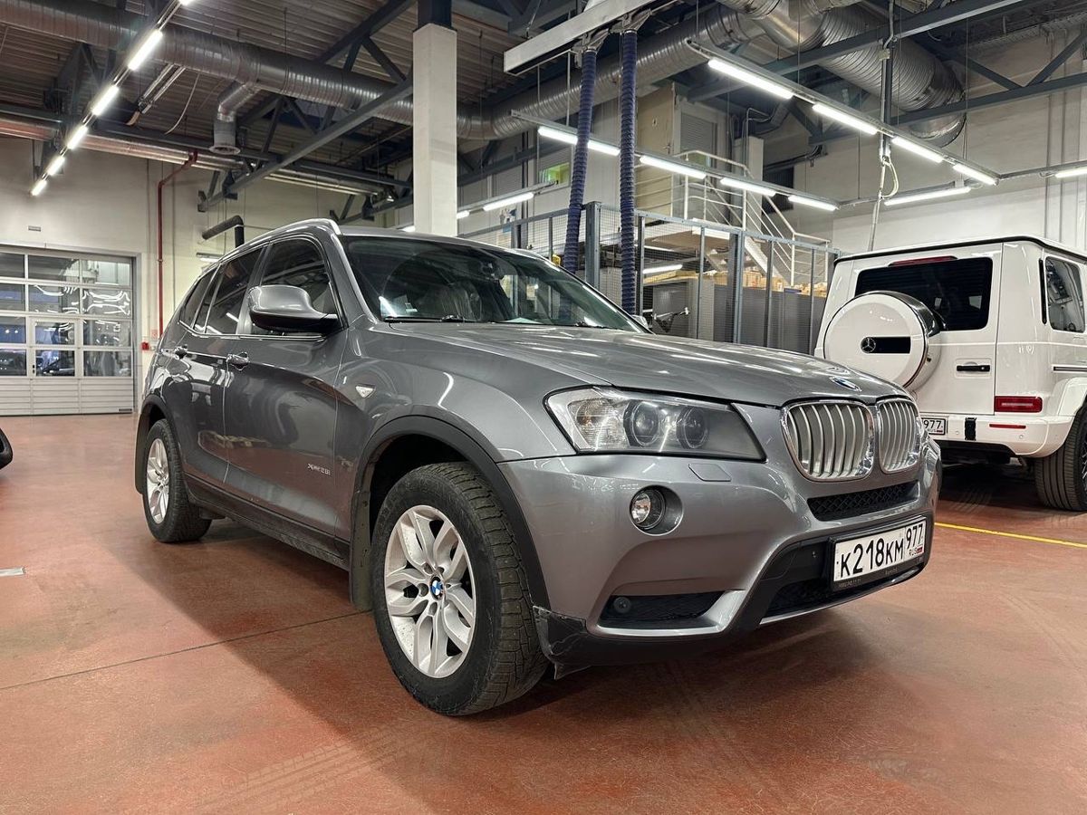 Автомобиль BMW X3 II поколение (F25) 2.0 AT 4WD (245 л.с.) Lifestyle Серый 2014 с пробегом 150 745 км