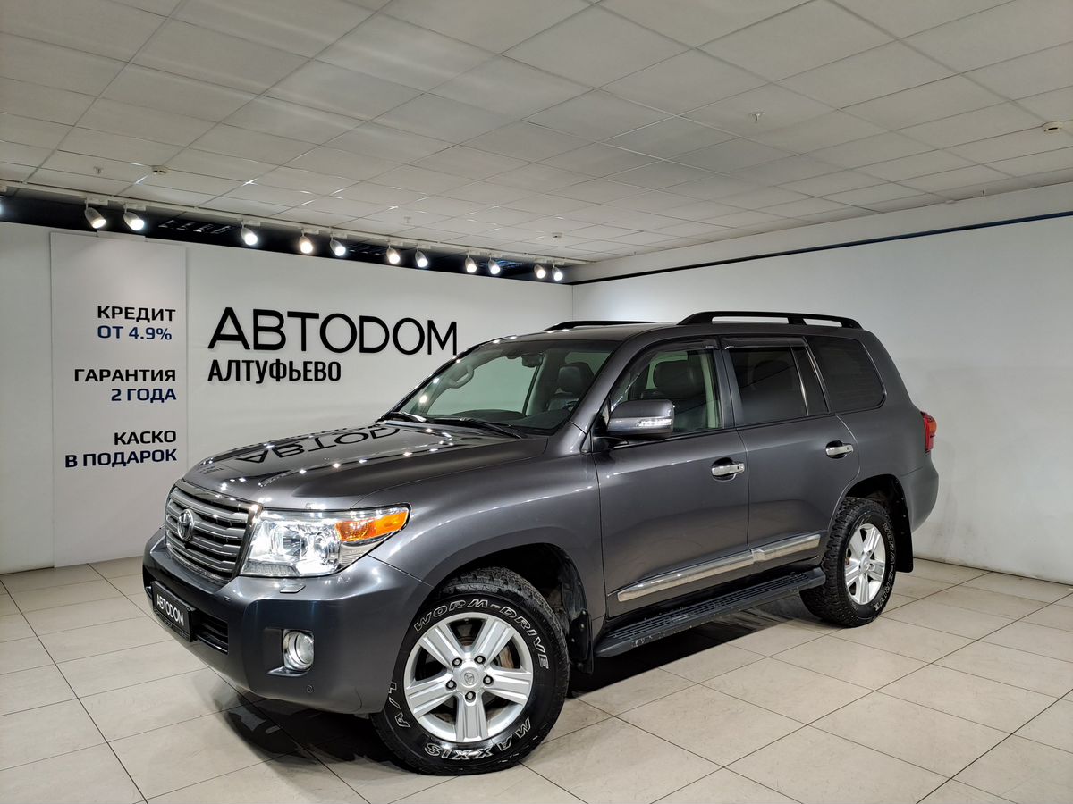 Автомобиль Toyota Land Cruiser IX (J200) [рестайлинг] 4.5d AT 4WD (5 мест) (235 л.с.) Люкс Серый 2012 с пробегом 184 000 км