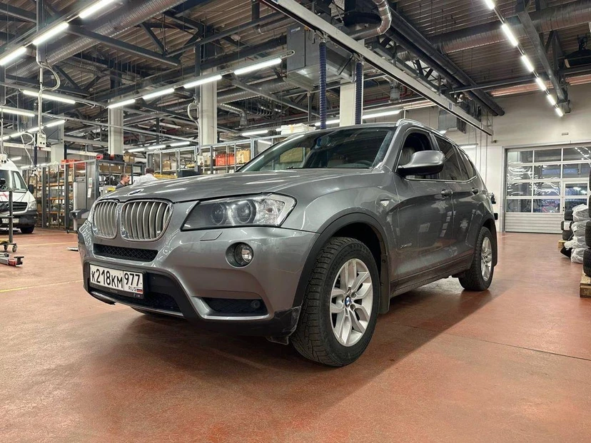 Автомобиль BMW X3 II поколение (F25) 2.0 AT 4WD (245 л.с.) Lifestyle Серый 2014 с пробегом 150 745 км